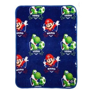 Super Mario Galaxy Movie Throw Blanket 46x60 Super Soft Plush Yoshi Nintendo HTF